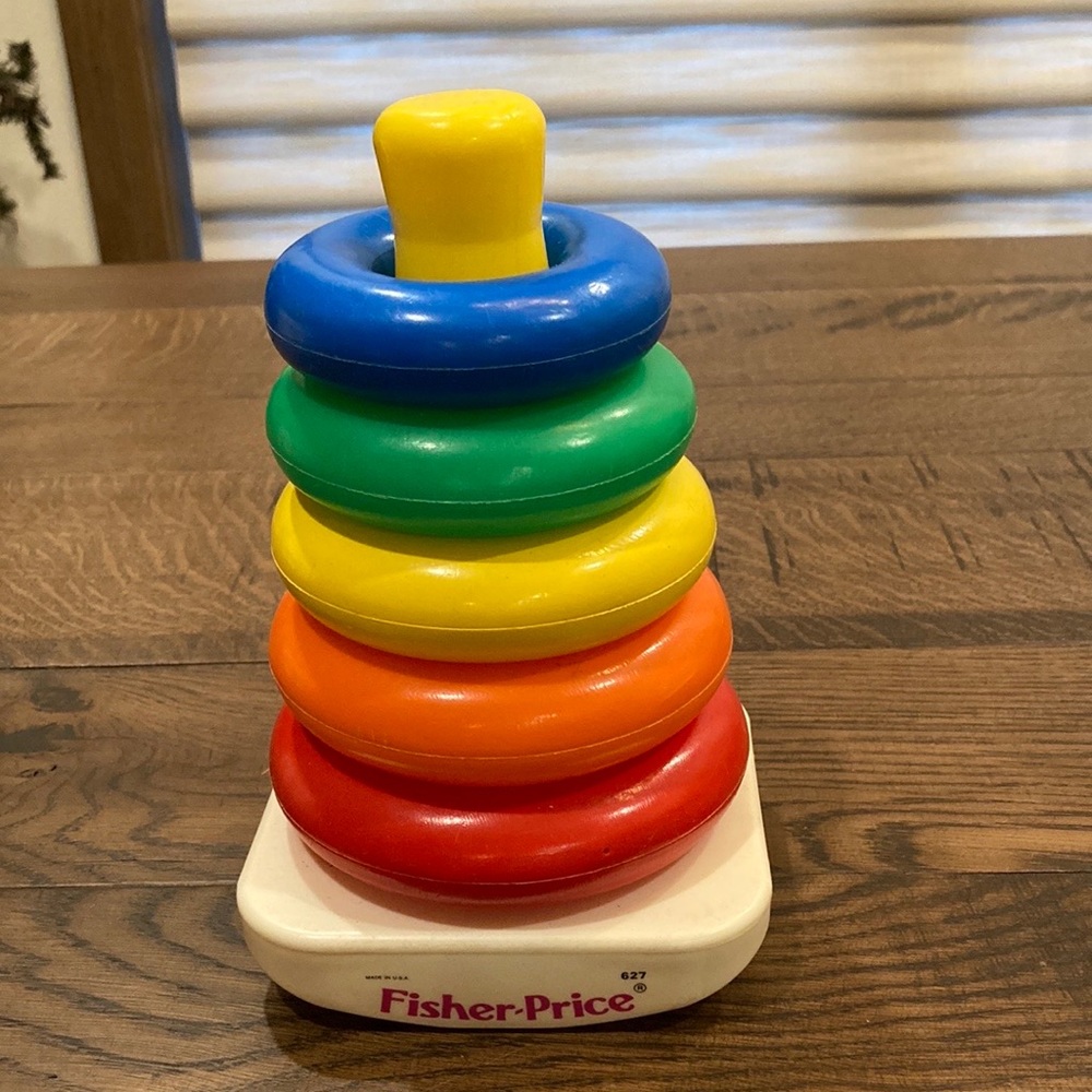 Vintage FISHER-PRICE #627 1980’s Rainbow Stacking Ring